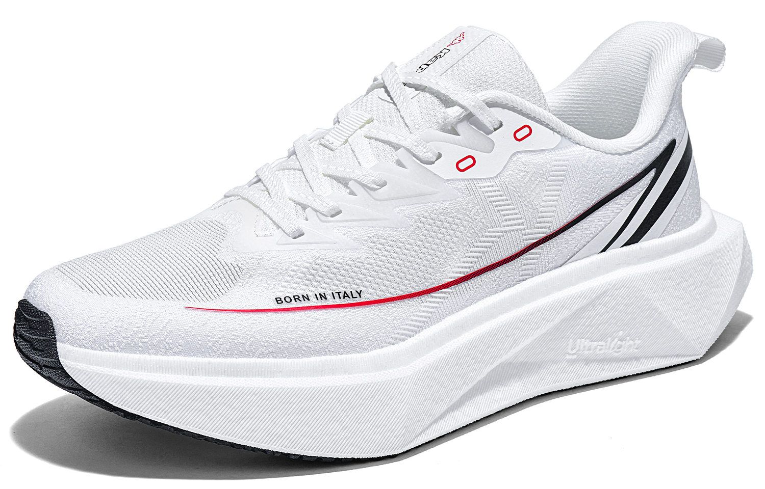 Kappa Slip Resistant Abrasion Resistant Low top Running Shoes Unisex White Black Red