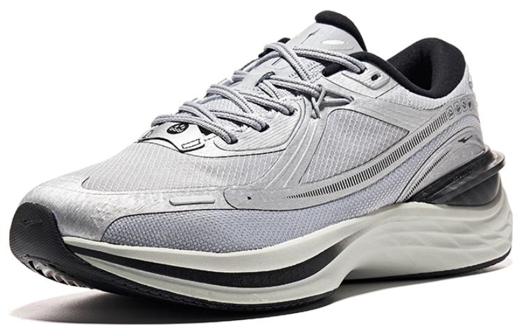 Erke Cushioning Slip Resistant Abrasion Resistant Low top Running Shoes Men’s Rubble Gray Jet Black