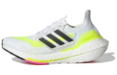 UltraBoost 21 Adidas J 'White Solar Yellow'