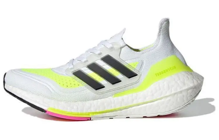 UltraBoost 21 Adidas J 'White Solar Yellow'