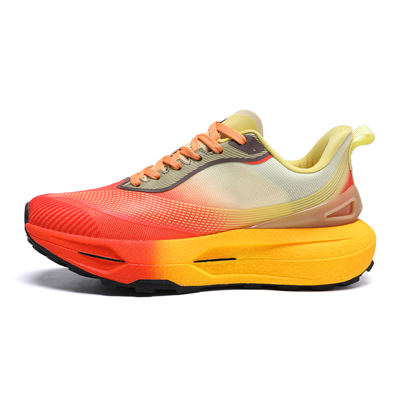 Meiretu Slip Resistant, Abrasion Resistant, Lightweight Low top Casual Sprint Running Shoes Men’s Orange Red