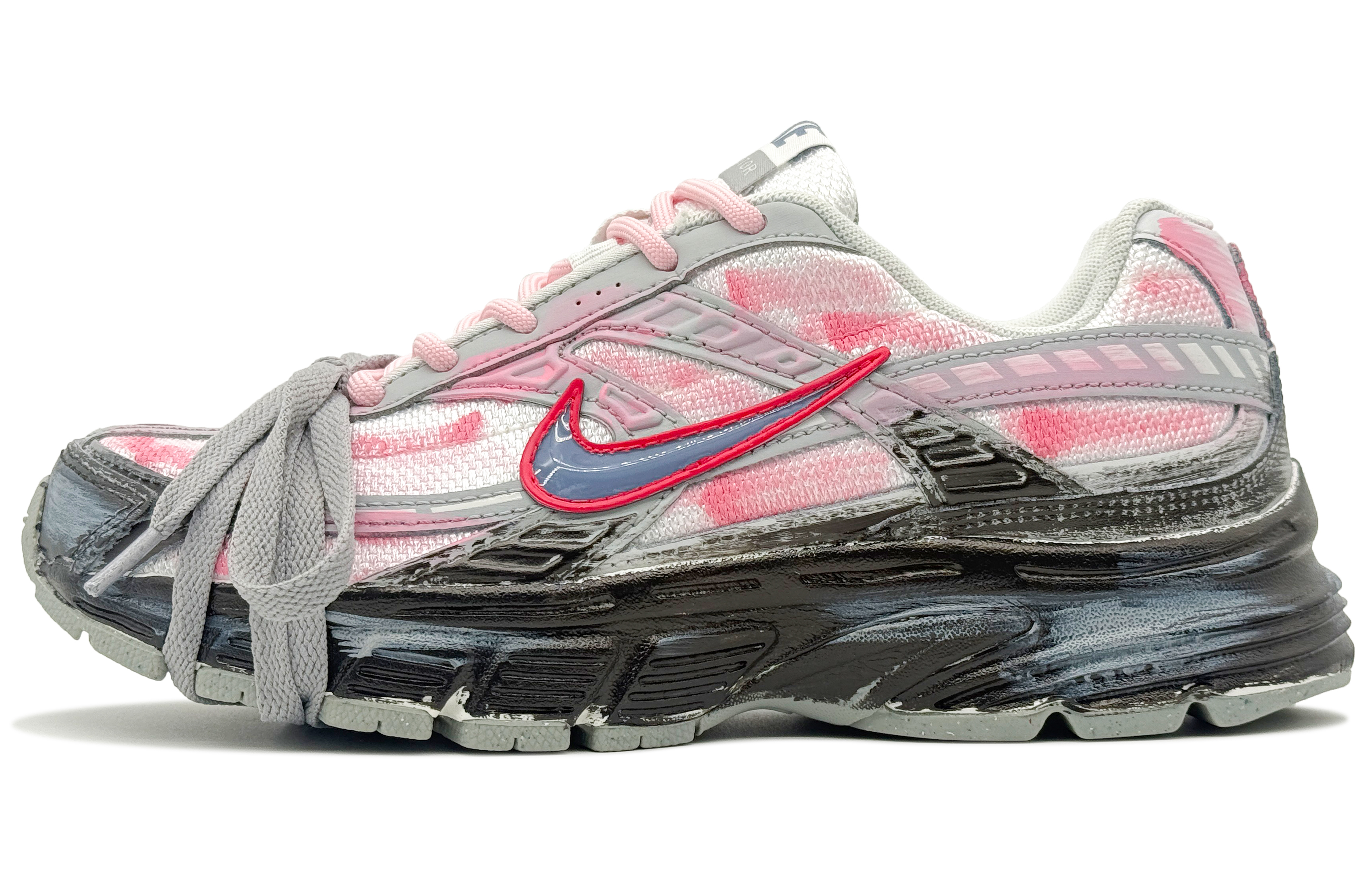 Nike Initiator Fabric Abrasion Resistant Abrasion Resistant Low top Casual Training Running Shoes Women’s Pink Black