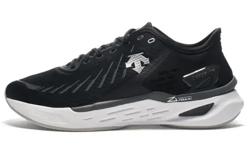 DESCENTE RUNNING Cushioning Slip Resistant Abrasion Resistant Low top Casual Running Shoes Unisex Black