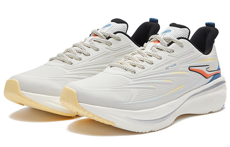 Erke Toss Neutral Force Cushioning Slip Resistant Abrasion Resistant Low top Running Shoes Men's Gray Blue