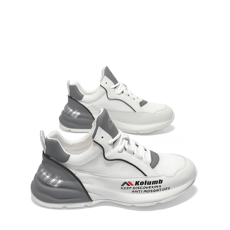 Kolumb Cushioning Abrasion Resistant Breathable Low top Outdoor Shoes Men’s White Gray