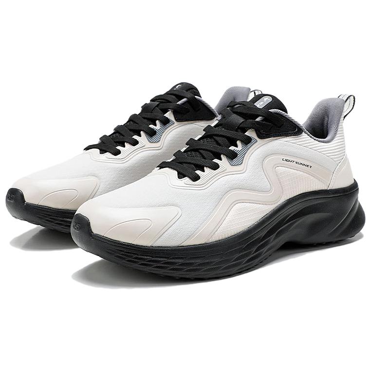 QIAODAN Slip Resistant Abrasion Resistant Low top Casual Running Shoes Men’s Beige Black