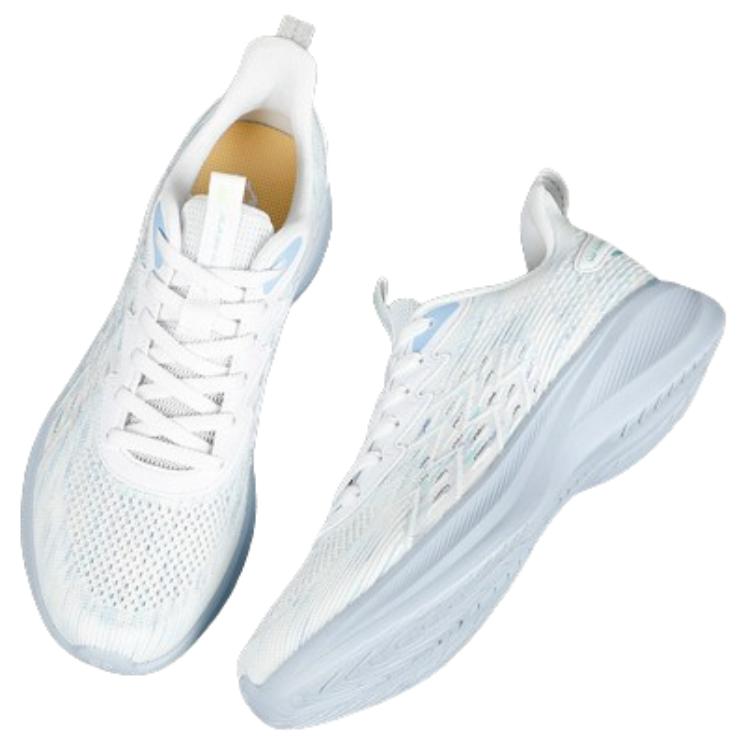 QIAODAN Comfortable Slip Resistant Low top Running Shoes Men’s White Blue