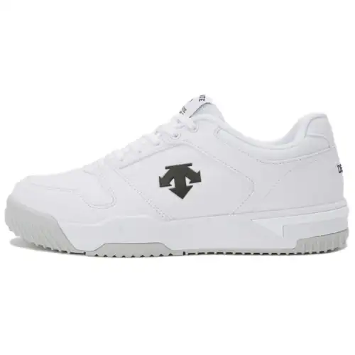 DESCENTE Slip Resistant Abrasion Resistant Low top Casual Running Shoes Unisex White Black