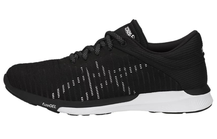 ASICS Fuzex Running Shoes Women's Low Top Black/White