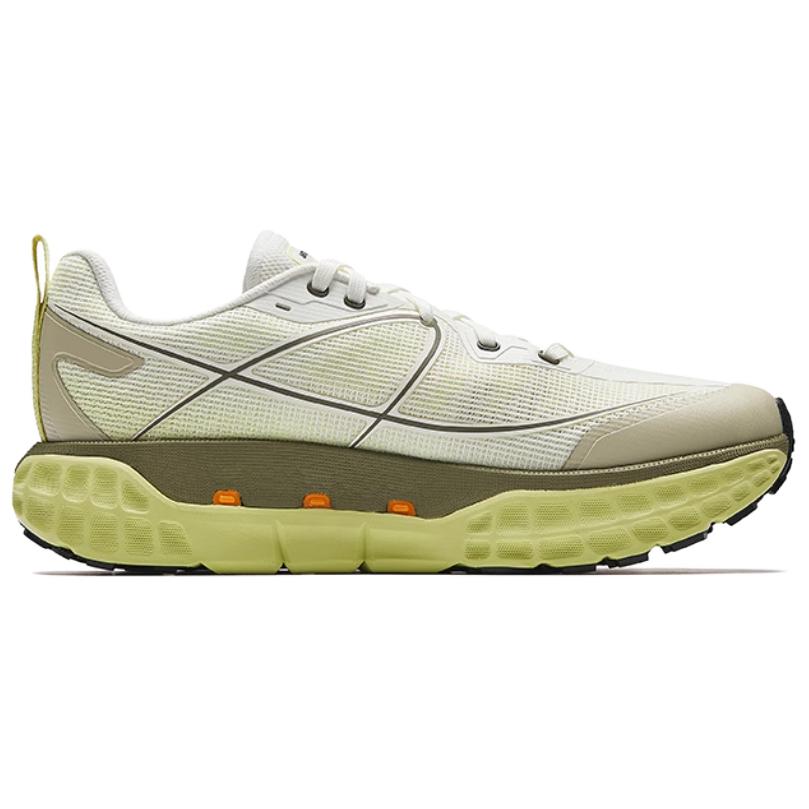 Anta Breathable And Slip Resistant Low top Casual Running Shoes Men’s White Green