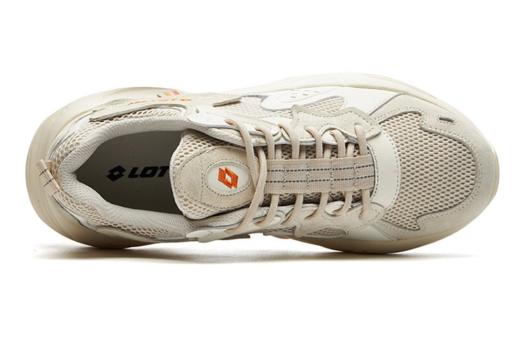 LOTTO Textile, Synthetic Leather Slip Resistant Abrasion Resistant Low top Casual Running Shoes Women’s Dark Beige