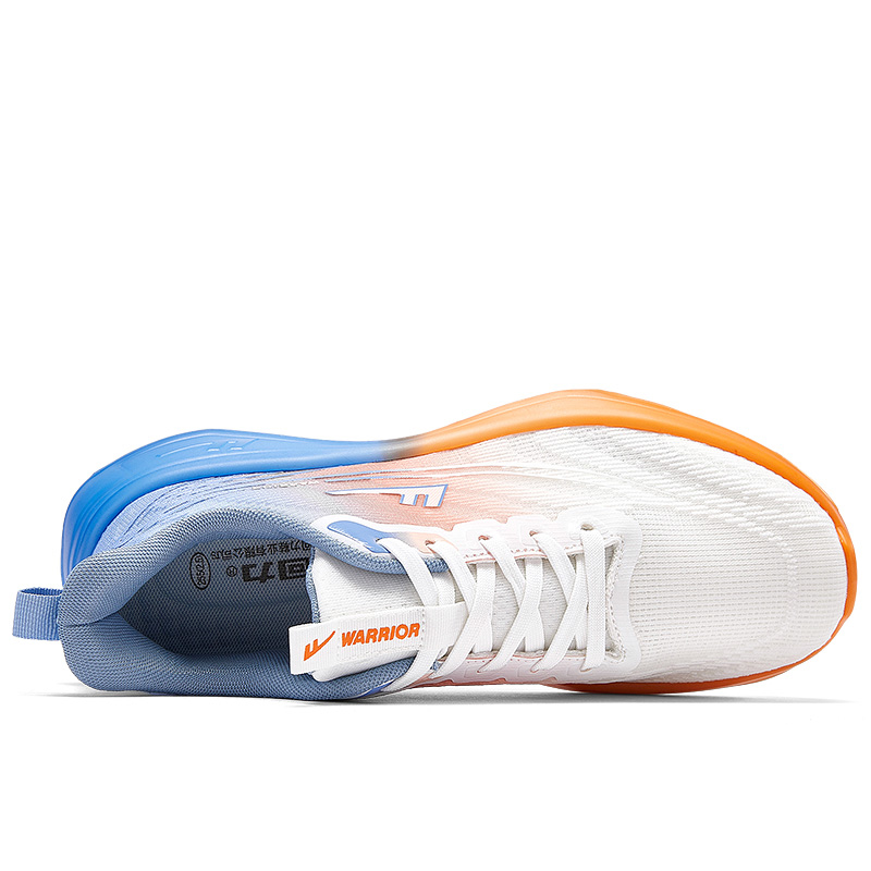 Warrior Cushioning Lightweight Rebound Low top Casual Running Shoes Men’s White Orange Purple