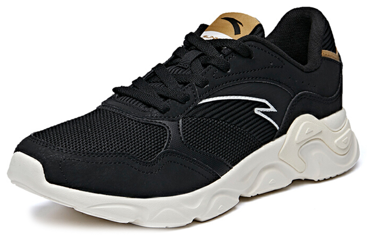 Anta Cushioning Slip Resistant Abrasion Resistant Breathable Low top Running Shoes Men’s White Black