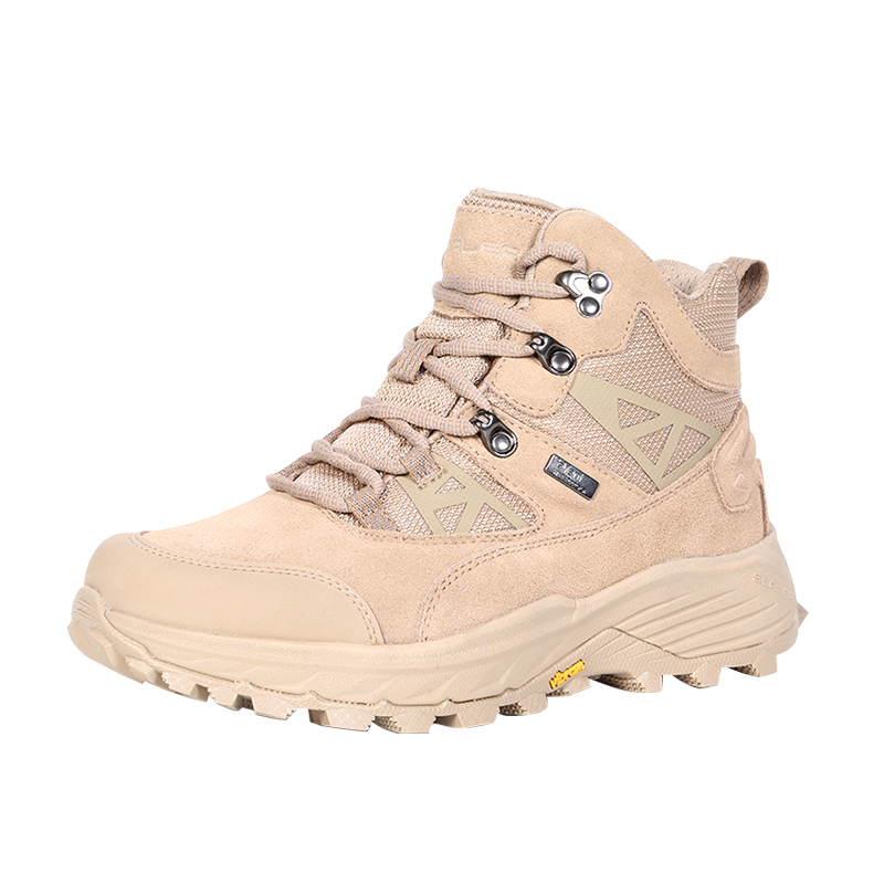 SCALER EVENT Black Tech Water-Resistant Trekking Shoes Tech Slip-Resistant Outsole High-Top Hiking Shoes Men’s