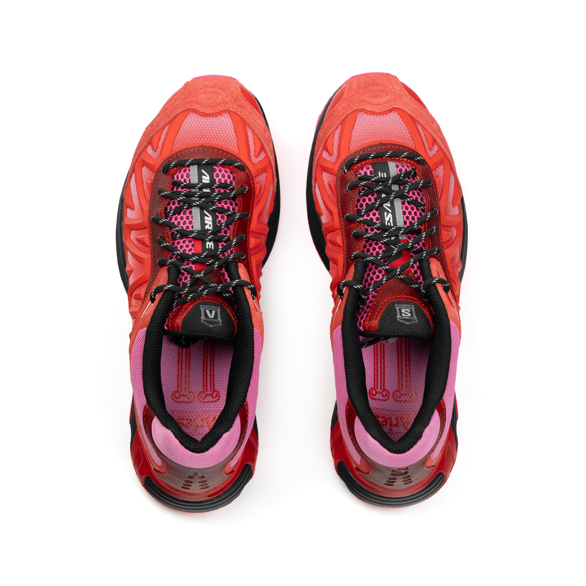 SALOMON x Aries XT WHISPER Cushioning Abrasion Resistant Coverage Support Casual Running Shoes Unisex Red Pink