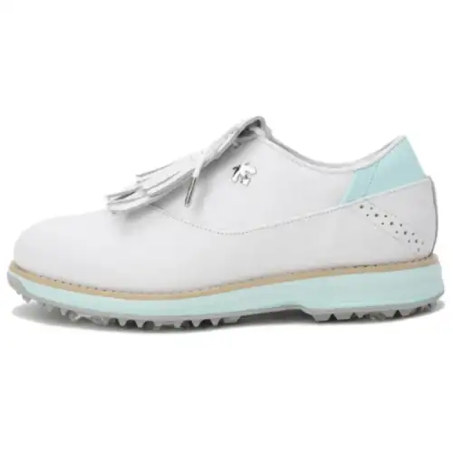 DESCENTE PRO CLASSIC LACE Cushioning, Wear Resistant Low top Golf Shoes Women's White Green