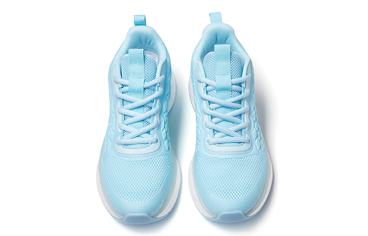 VOIT Coverage Abrasion Resistant Lightweight Breathable Slip Resistant Low top Running Shoes Unisex Sky Blue White