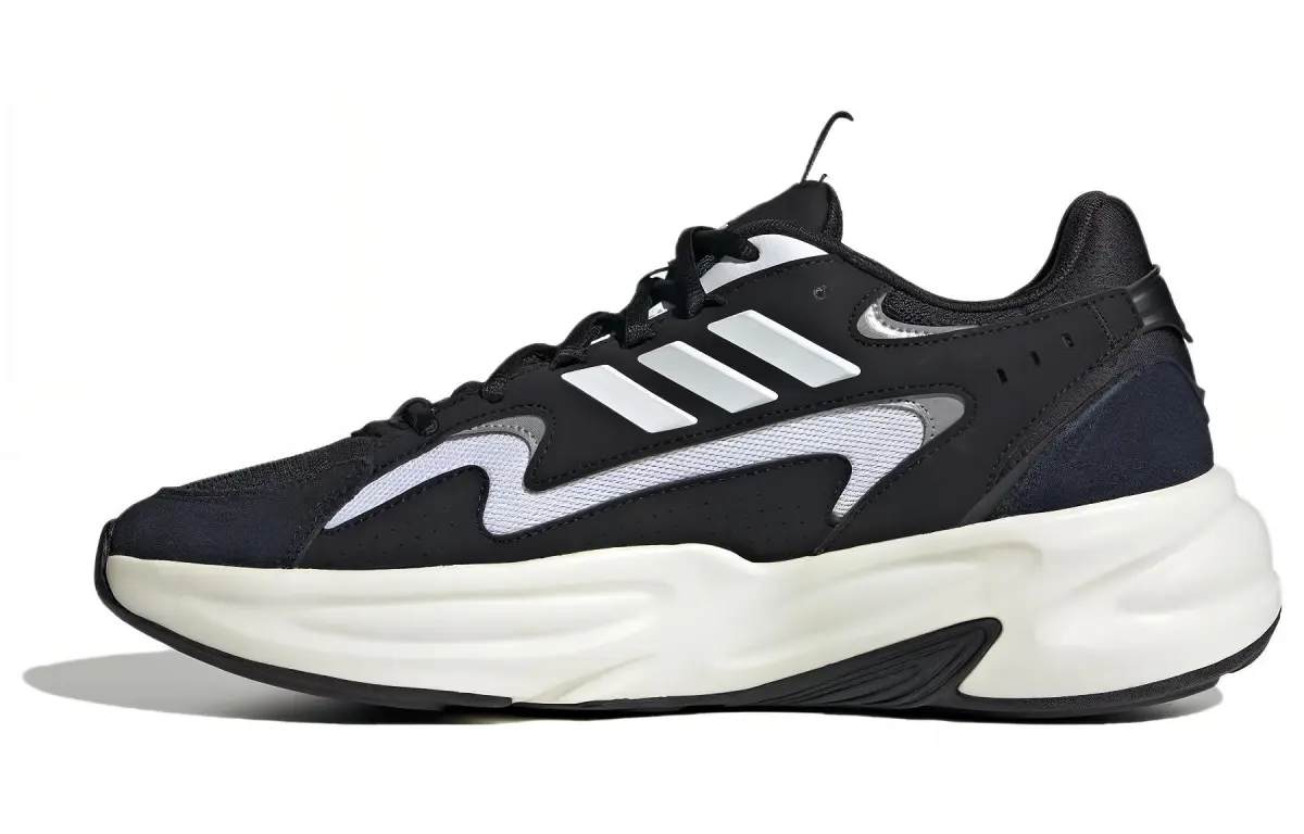 Adidas OZWAVE Ripple Shoes Textile, Leather Low top Chunky Sneakers Unisex Black