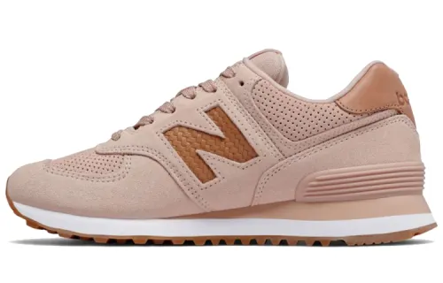 New Balance NB 574 Textile, Synthetic Leather Low top Running Shoes Women's Pink Umber