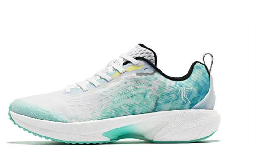 QIAODAN Cushioning Lightweight Running Shoes Men’s White Green
