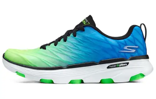 Skechers Go Run Arch Fit Iridescent Fabric Cushioning Rebound Cushioning Rebound Low top Running Shoes Men's Green Blue