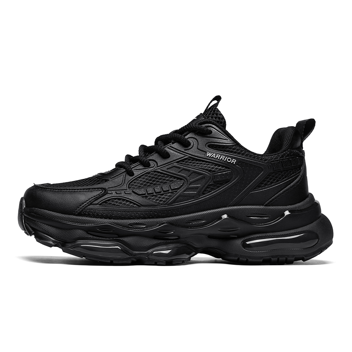 Warrior, retro style, technological sense, thick-soled sneakers, fashionable and versatile, daily commuting, shock-absorbing, wear-resistant, breathable and high-rise, low-cut dad shoes, men's style