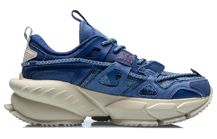 Li Ning Comfortable And Trendy Running Shoes Men’s Navy