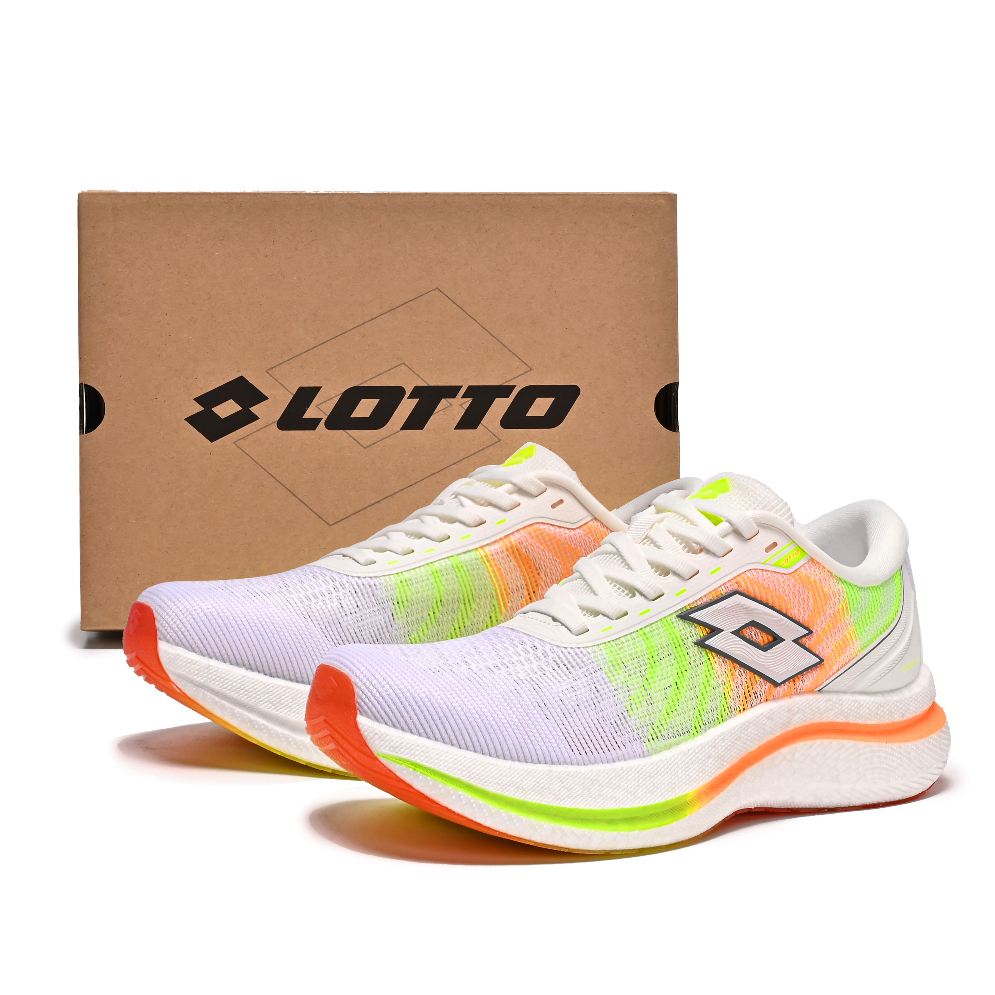 LOTTO Cushioning Support Lightweight Cushioning Support Lightweight Low top Running Shoes Women’s White/Neon Orange