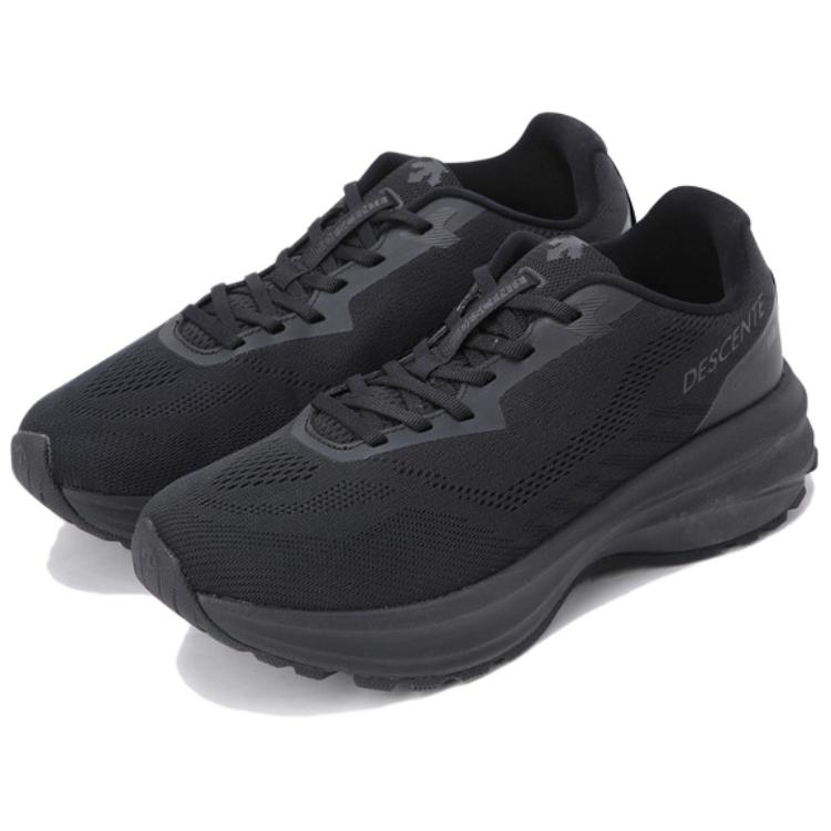 DESCENTE Slip Resistant Abrasion Resistant Low top Running Shoes Unisex Black