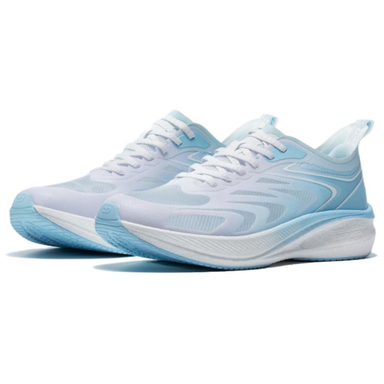 QIAODAN Light Speed 4.0 PLUS Cushioning Rebound Low top Casual Running Shoes Men’s White Blue