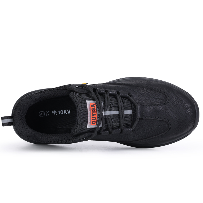 LANOUDUN Slip Resistant Impact Resistant Low top Outdoor Shoes Unisex Black