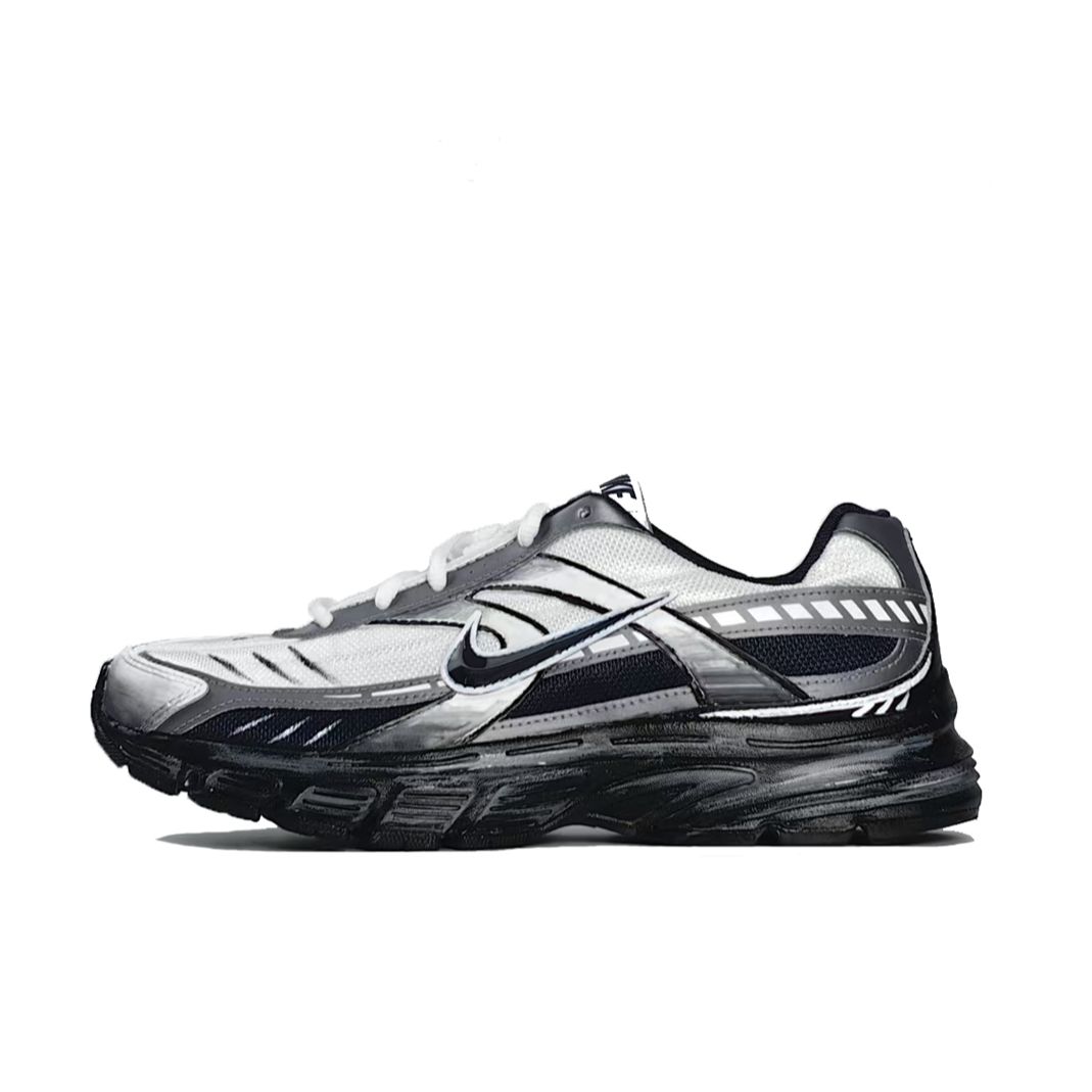 Nike Initiator Abrasion Resistant Low top Casual City Commuting Running Shoes Men’s Black White Silver