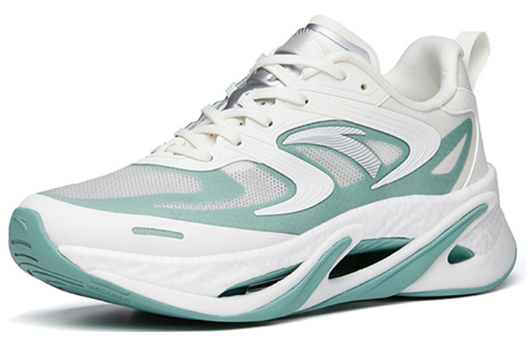 Anta Cushioning Slip Resistant Abrasion Resistant Low top Running Shoes Men’s White Green