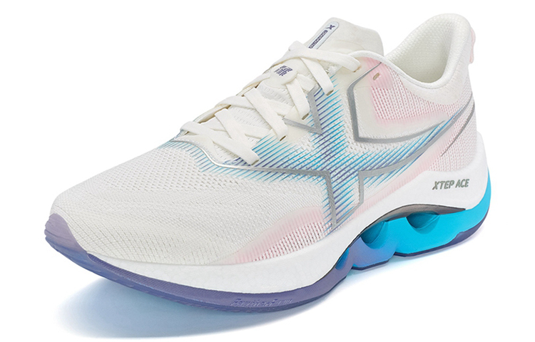 XTEP Xuan Speed 4.0 Pro Slip Resistant Abrasion Resistant Cushioning Low top Running Shoes Women’s White Purple