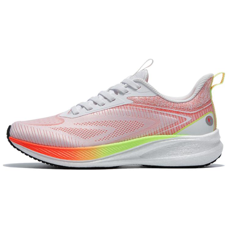 QIAODAN Light Speed 4.0 PLUS Running Shoes Men’s Low Top Jordan White/Vibrant Orange