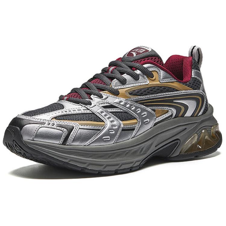 Anta OG2000 Slip Resistant Abrasion Resistant Low top Casual Running Shoes Men’s Silver Brown Red