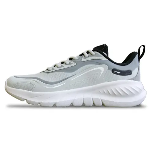 Li Ning Breathable Lightweight Rebound Low top Casual Running Shoes Men's Gray