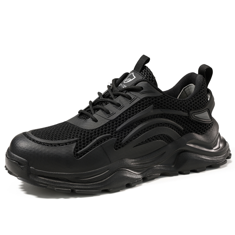 LANOUDUN Breathable, Impact Resistant, Lightweight Low top Outdoor Shoes Unisex Black