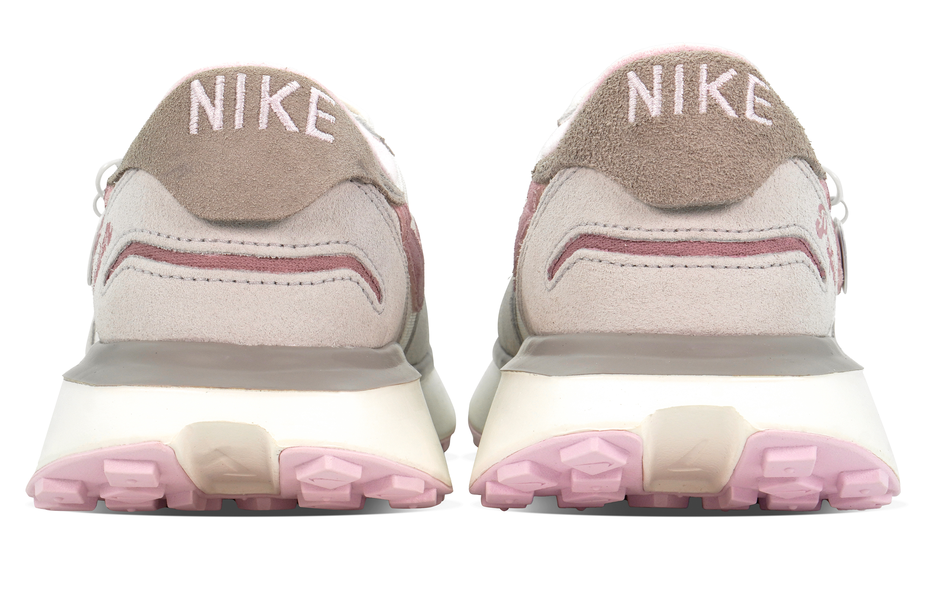 Nike Phoenix Waffle Mesh Cushioning Low top Casual City Commuting Running Shoes Women’s Gray White Pink