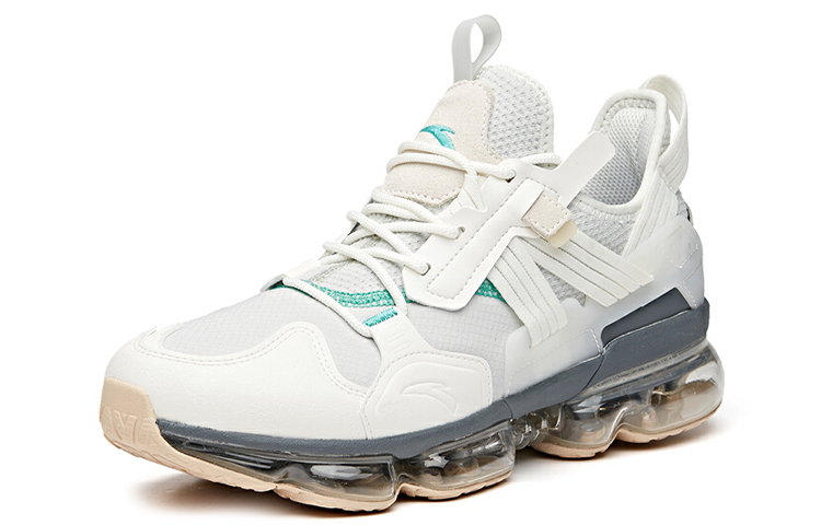 Anta Cushioning Abrasion Resistant Coverage Support Rebound Low top Running Shoes Men’s White Gray