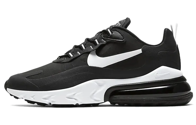 Nike Air Max 270 Textile, Synthetic Leather Cushioning Abrasion Resistant Low top Casual Running Shoes Men's Black