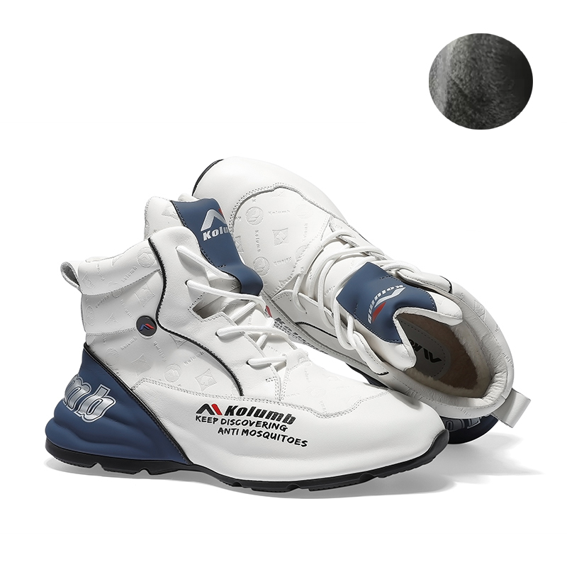 Kolumb Cushioning, Wear Resistant High top Outdoor Shoes Men’s White Blue