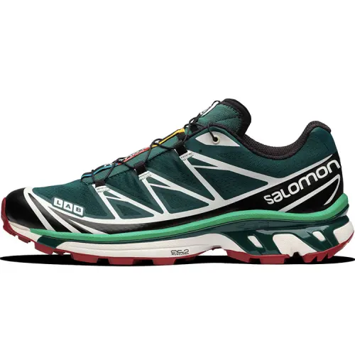 SALOMON XT 6 Running Shoes Unisex Low Top Bamboo Green/Black/White