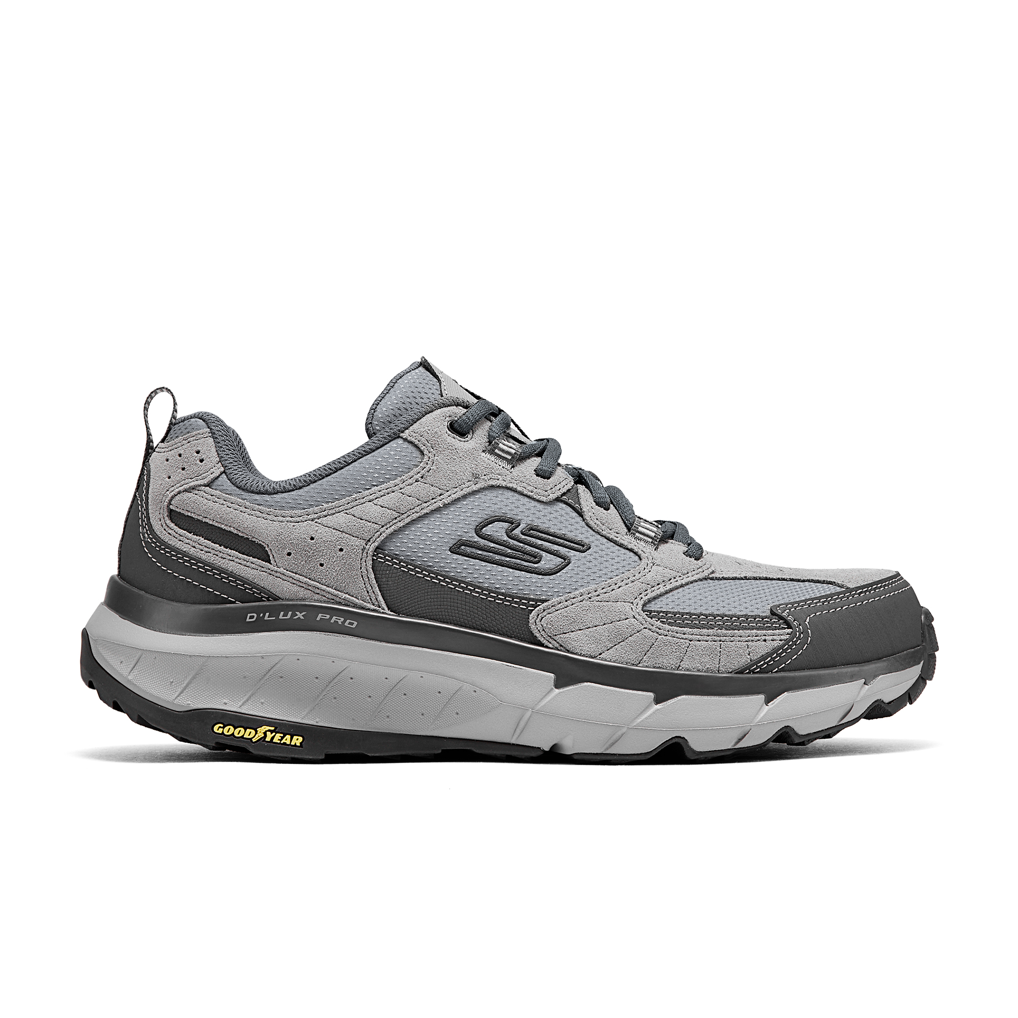 Skechers D’Lux Pro Mesh Cushioning Abrasion Resistant Lightweight Breathable Low top Outdoor Shoes Men’s Gray