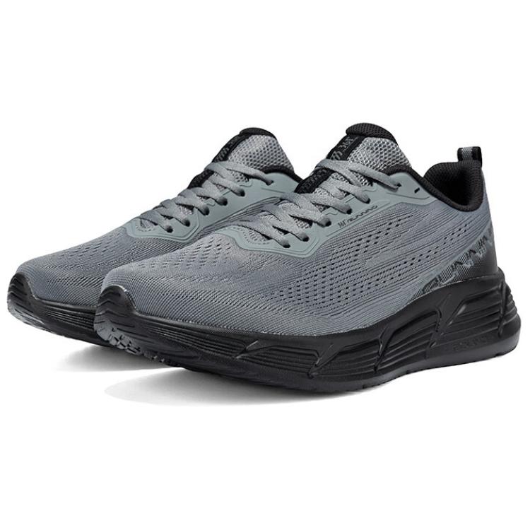 361° Slip Resistant Lightweight Abrasion Resistant Low top Sprint Running Shoes Men’s Gray Black
