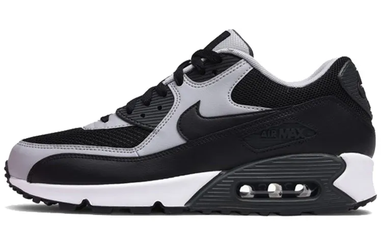 Nike Air Max 90 Abrasion Resistant Lightweight Wear resistant And Lightweight Low top Running Shoes Men's Black Gray