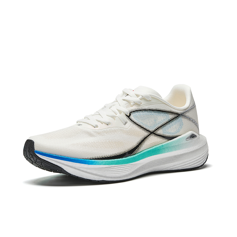 Anta Anti Slip And Wear Resistant Breathable Low Top Casual Running Shoes Men’s White Black