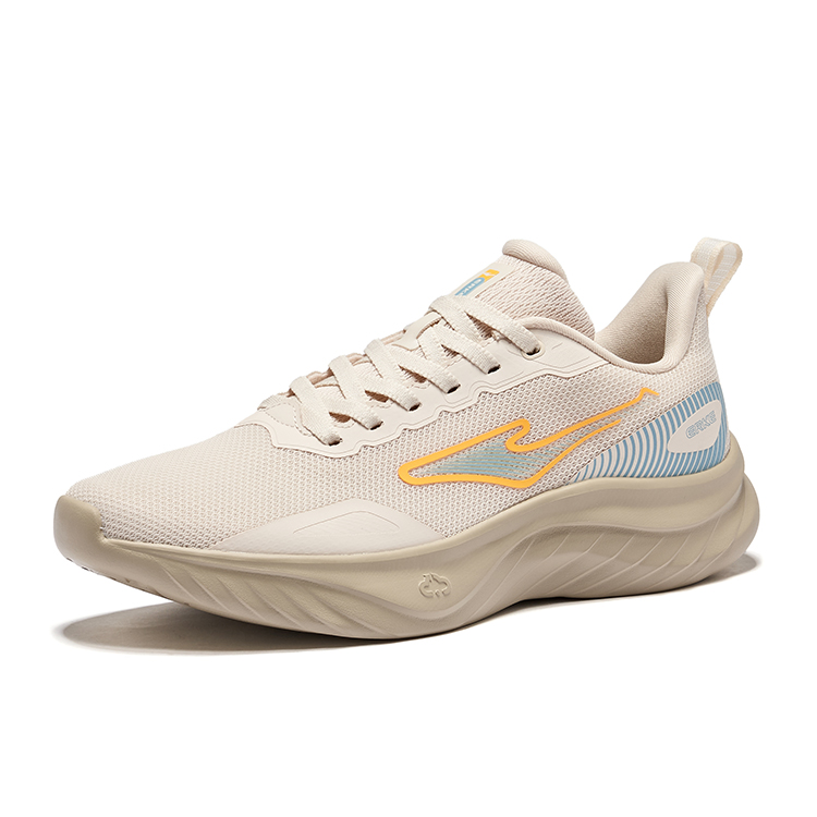 Erke Cushioning Slip Resistant Rebound Low top Casual Running Shoes Men’s Eggnog Gray