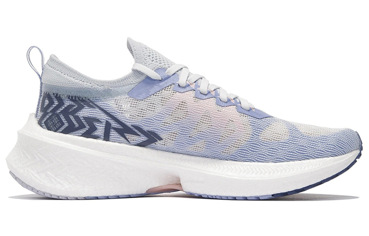Li Ning Feidian Discovery Abrasion Resistant Slip Resistant Low top Running Shoes Women’s White Blue Purple