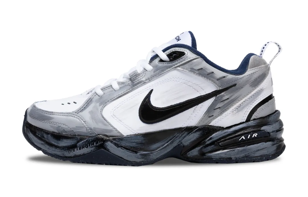 Nike Air Monarch 4 Black Hole Product, Quick Silver Slip Resistant Abrasion Resistant Low top Chunky Sneakers Unisex